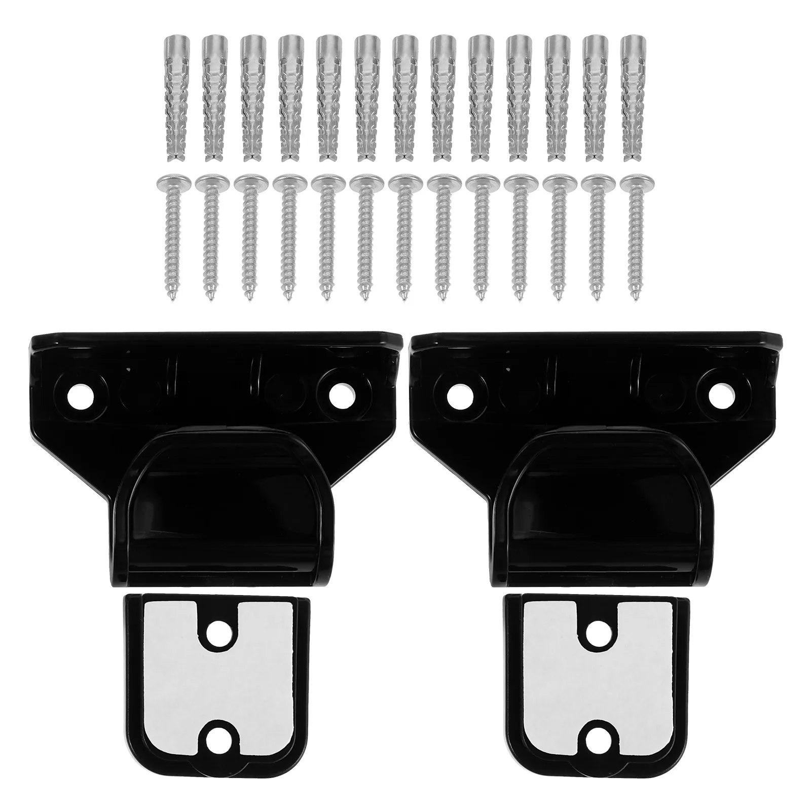1-set-baby-safety-gate-kit-black-retractable-indoor-fence-for-children-pets-universal-stair-gate-fittings-lattice-repair-tools