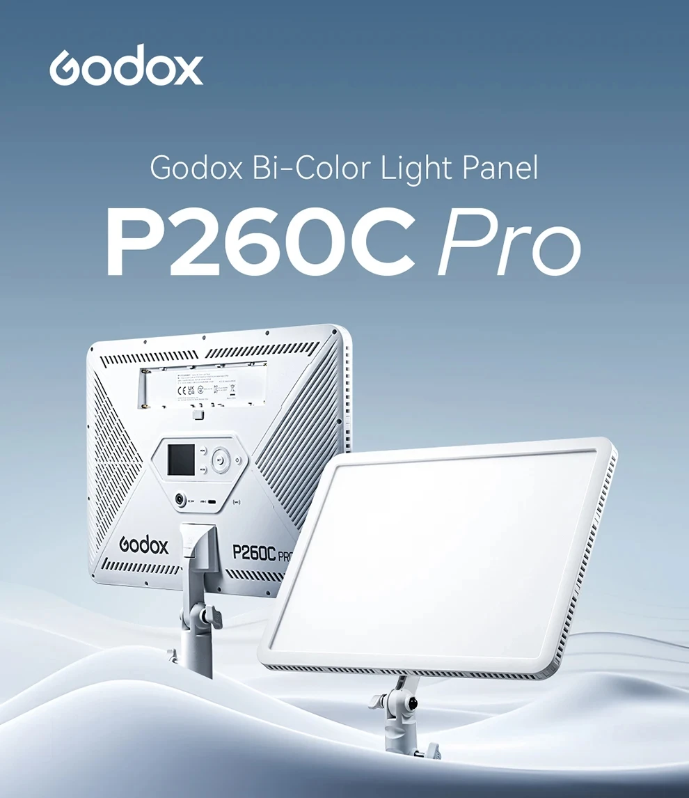 

GODOX P260C PRO 45W Photography LED Panel Video Light 2800k-6500K Dimmable Lighting Photo Studio Live Stream Flat Fill Light