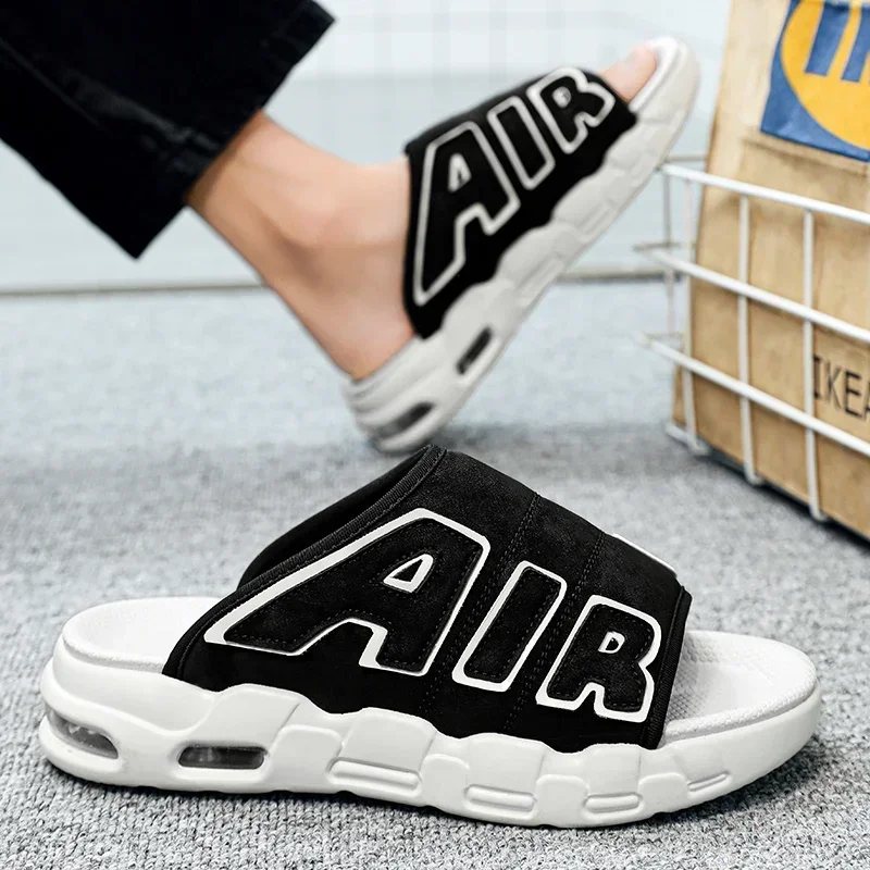 Men Air Cushion Design Slide Man Summer New PVC Soft Non-slip Men's Sports Slippers for Men Flip Flops Chanclas Hombre Slippers