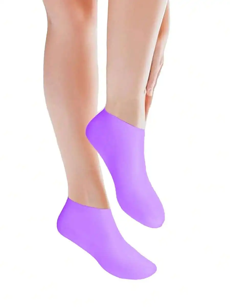 1 Pair Silicone Moisturizing Foot Socks, Effective Foot Care, Prevent Cracked Heels, Remove Dead Skin, Elastic Foot Socks, All-Day Moisture Locking, Prevent Dryness, Odorless, Easy To Wear And Remove, Soft And Comfortable Material. view 5