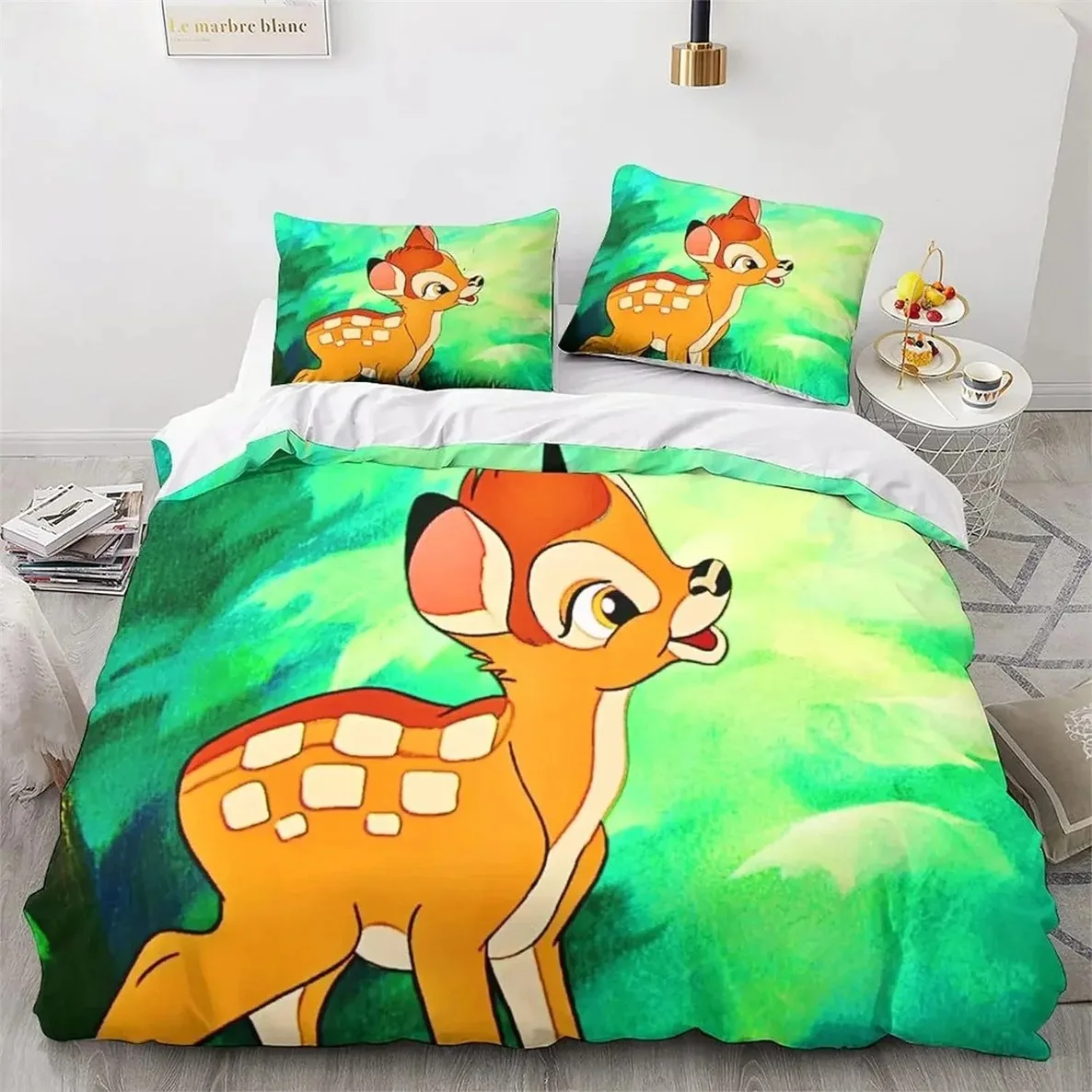 Bambi Bedding Set Bed cover universal,suitable for children and adults 3-piece modern 3d printed