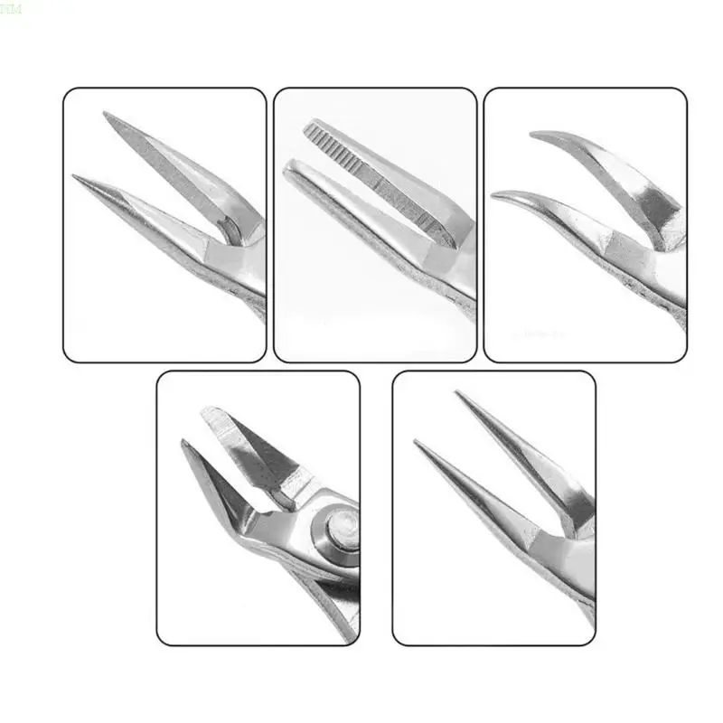 5 Pack Multifuntional Chain Nose Pliers Crafting Tool Jewelry Making Pliers Round Nose Pliers Craft Pliers for Jewelry