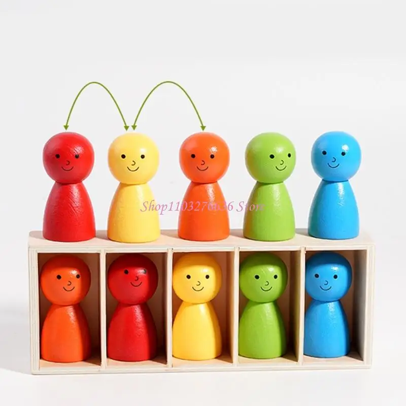 R6FD Couleur en bois interactif Ensemble correspondance éducative Développement cognitif Touet enfants