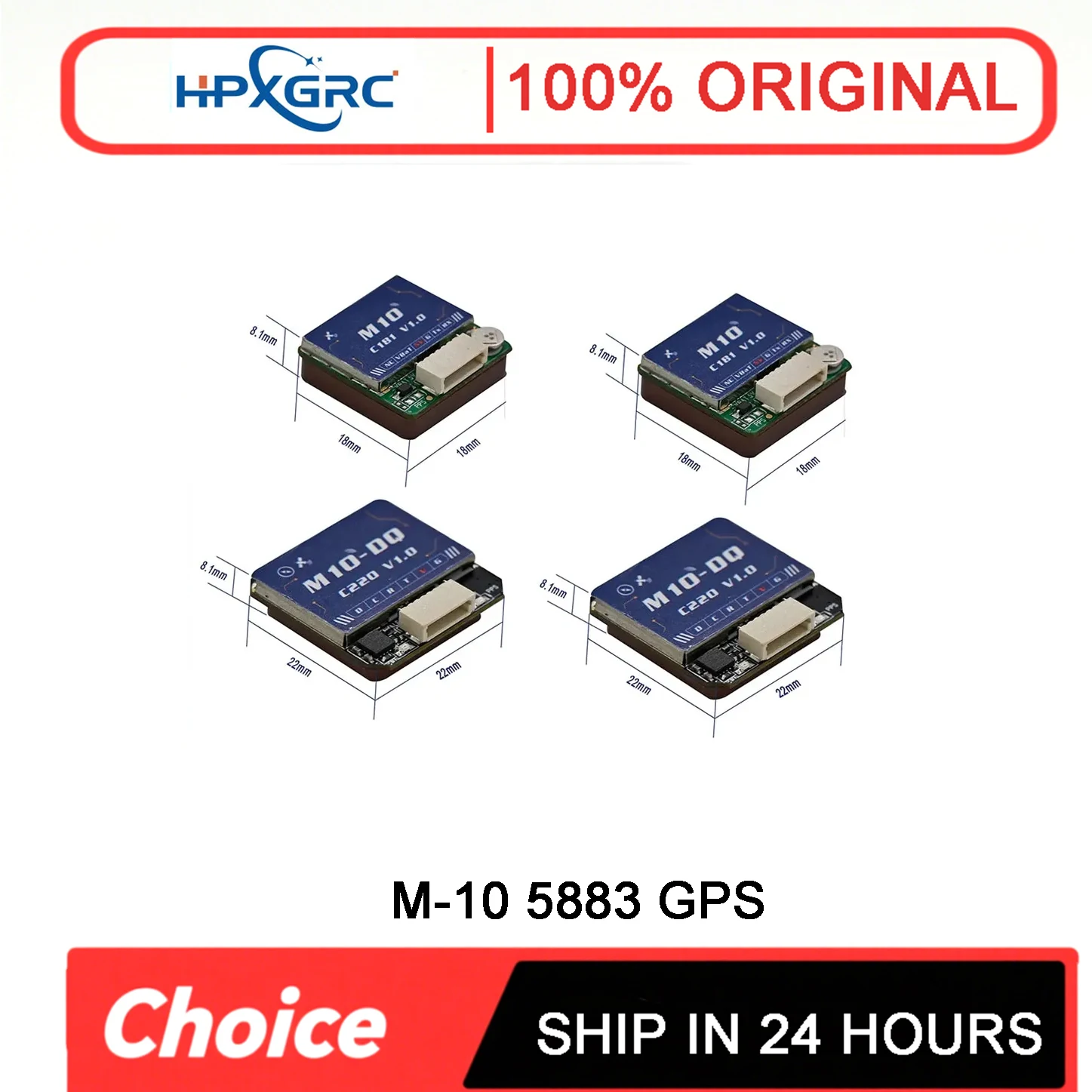 HPXGRC M-10 5883 GPS with Compass Ceramic Antenna Onboard LED Indicator for RC Aircraft FPV Freestyle Remote DIY Parts