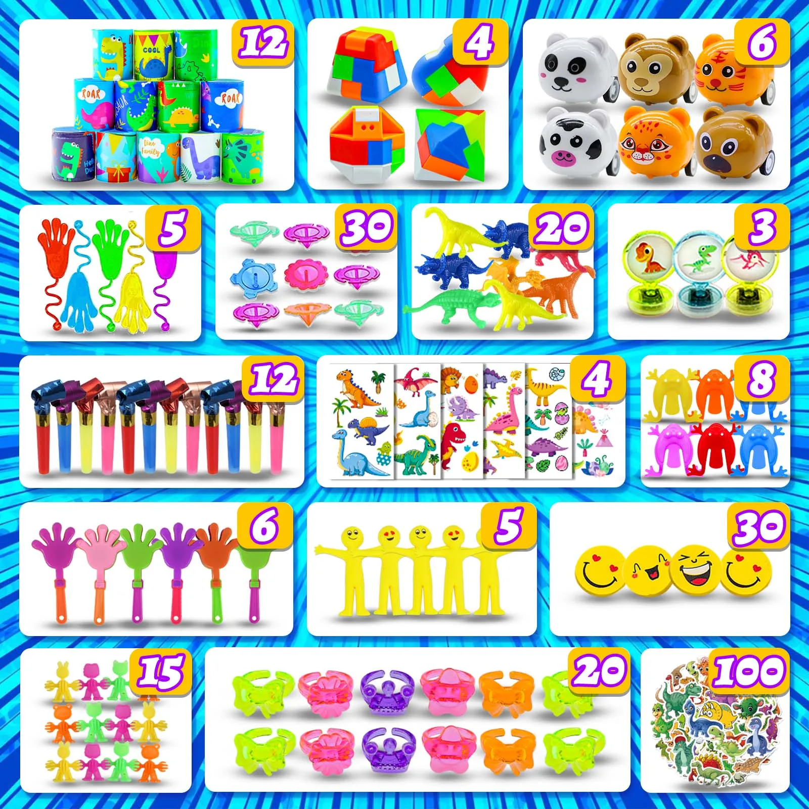 Fidgets Toys 324Pack for Kids And Adults - Party Favors Stress Relief Sensory Classroom Prizes Pinata Fillers Fun Gifts view 2