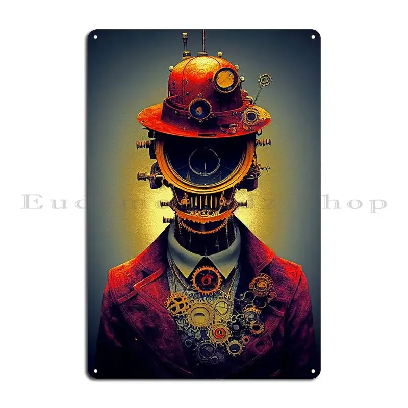 Steampunk Evil Clown 4 Metal Plaque Living Room Wall Cave Party Designs Bar Cave Tin Sign Poster