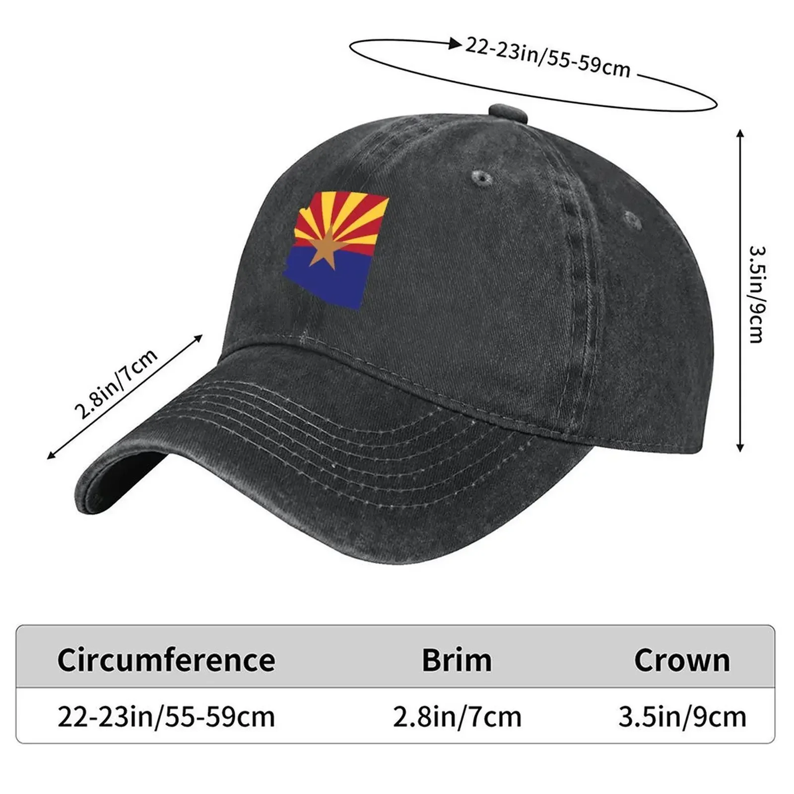 New Arizona State Flag Baseball Cap golf hat genuine Trucker Hat Military Cap Man New In The Hat Woman Men's