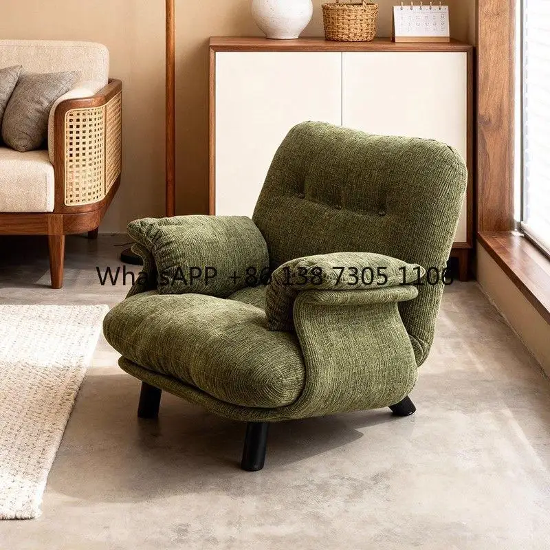 

French retro single sofa medieval apartment B & B leisure living room home fabric backrest tiger chair