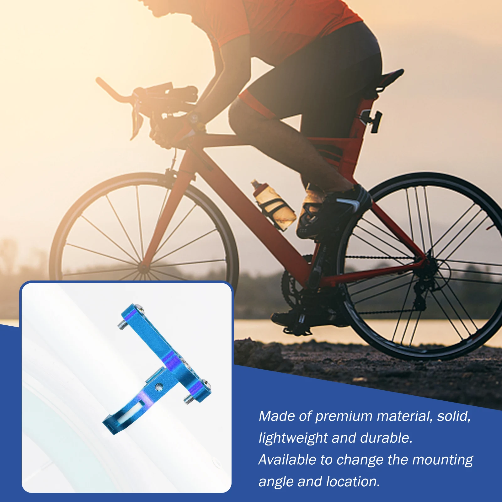 

1Pcs Kettle Rack Clamp Cycling Bottle Holder Adapter Aluminum Alloy Water Bottle Holder Adjustable for Different Bike Types