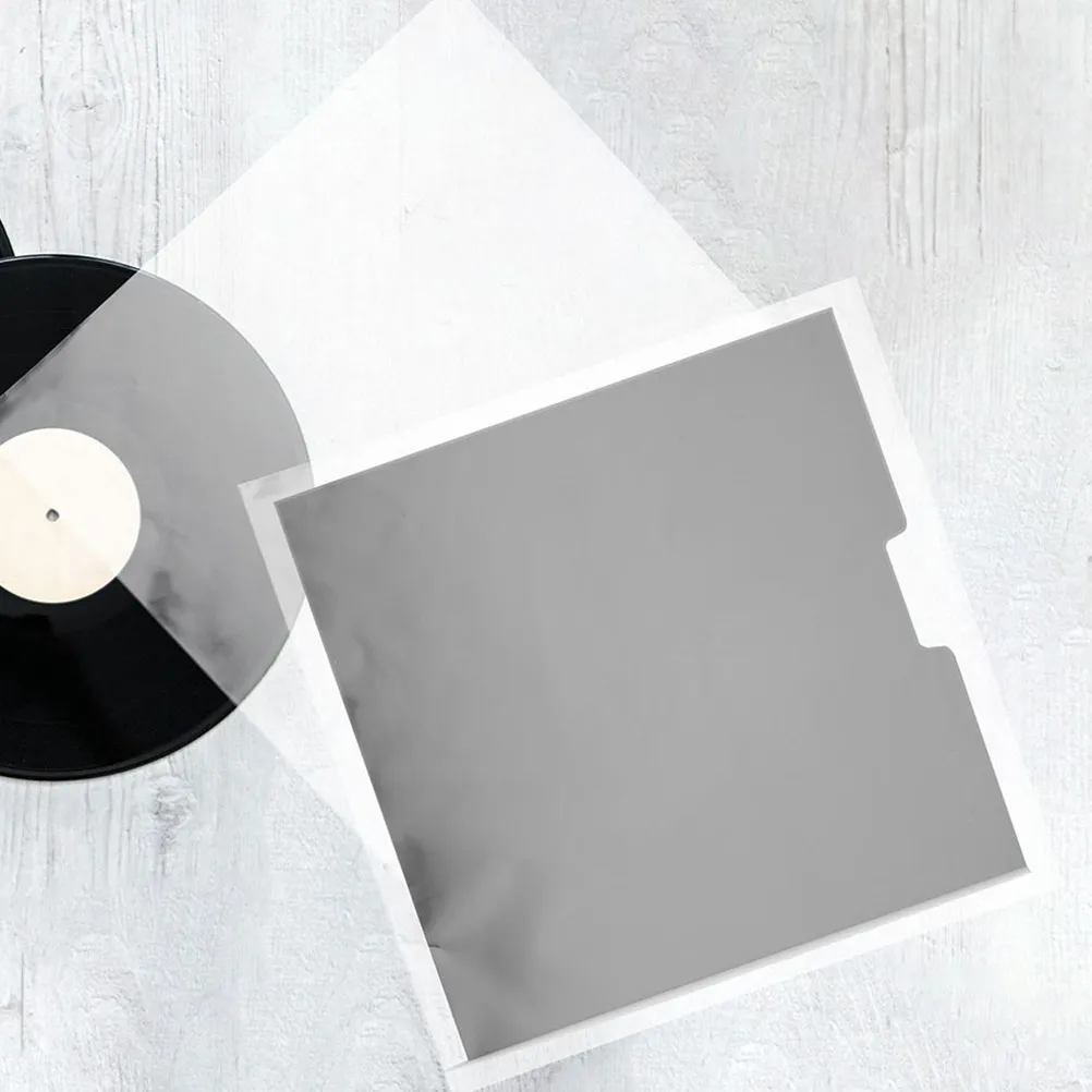 12Pcs Vinyl Record Outer Sleeves Clear Plastic Protective Sleeves for Standard Easy-Slide Design for Quick Access Vinyl