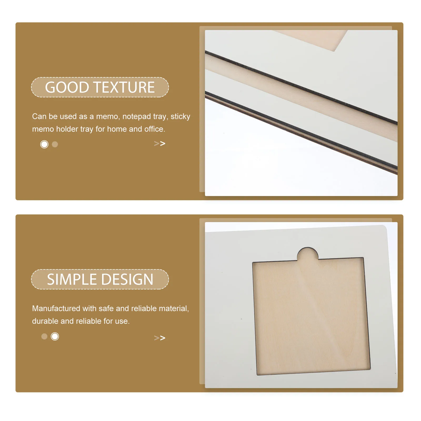 

DIY Sublimation Blank Sticky Memo Holder Tray for Home Office Use Customizable Notes Pad Stand Storage Desk Organizer