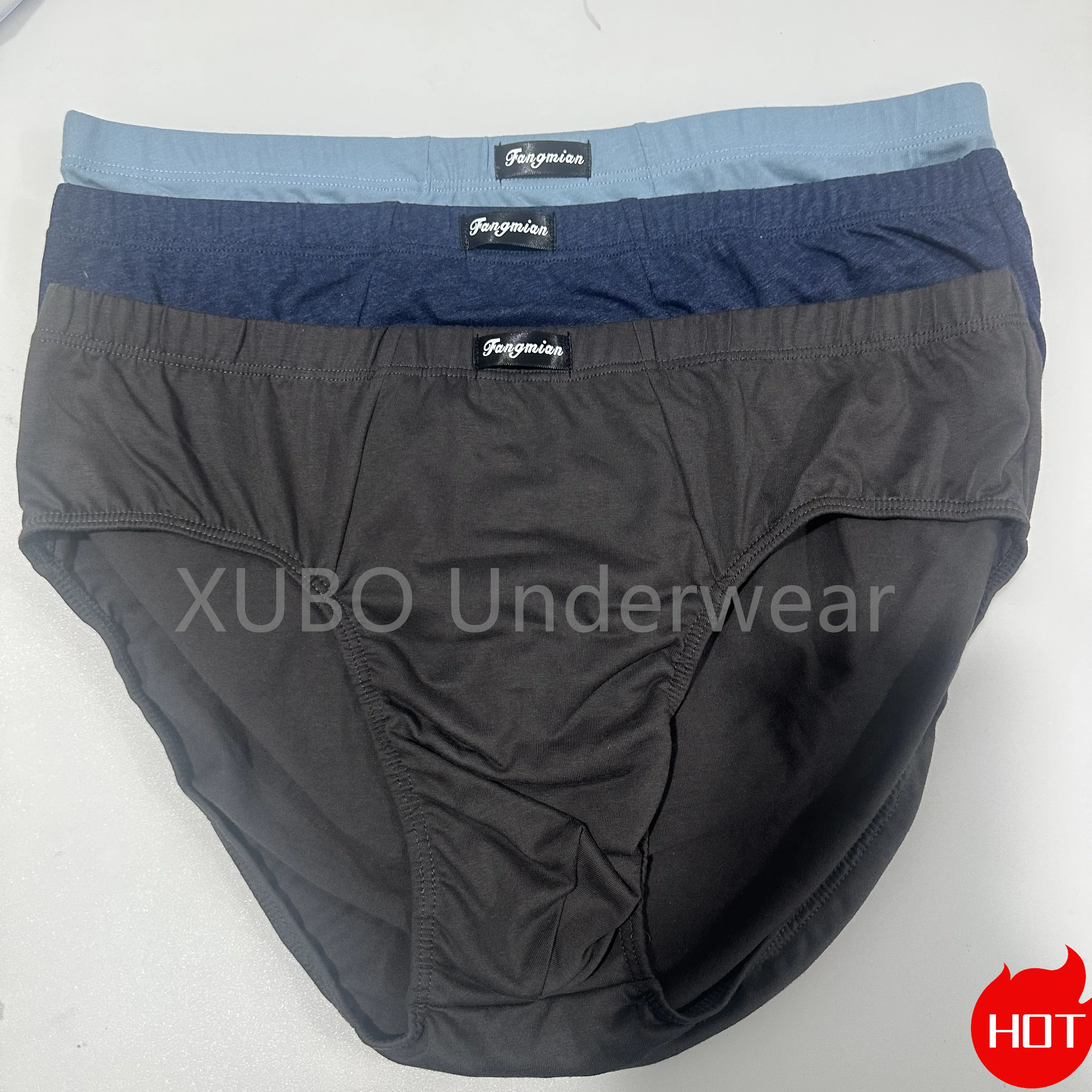 

Мужские трусы из 100% хлопка, 3 шт., дышащие, сексуальные, удобные, больших размеров, 5XL, 6XL, однотонные