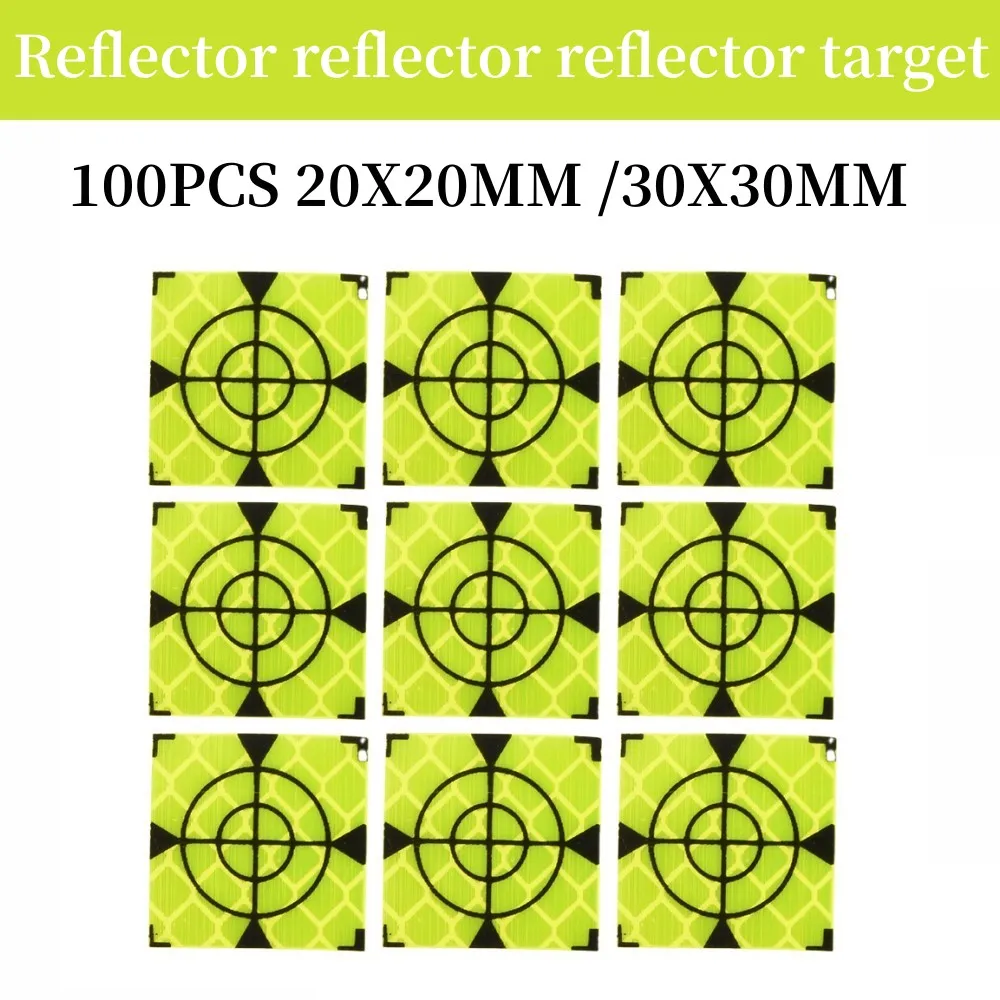 

100pcs Reflector Sheet Reflective Tape Target Total Station Reflector Target Reflective Sticker Reflecto Target 20/30mm