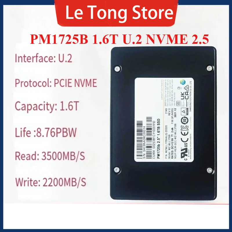 

Brand New Original For Samsung SSD PM1725B 1.6T/3.2T PM1735 AIC plug-in SSD Enterprise solid state Drive card 3DWPD