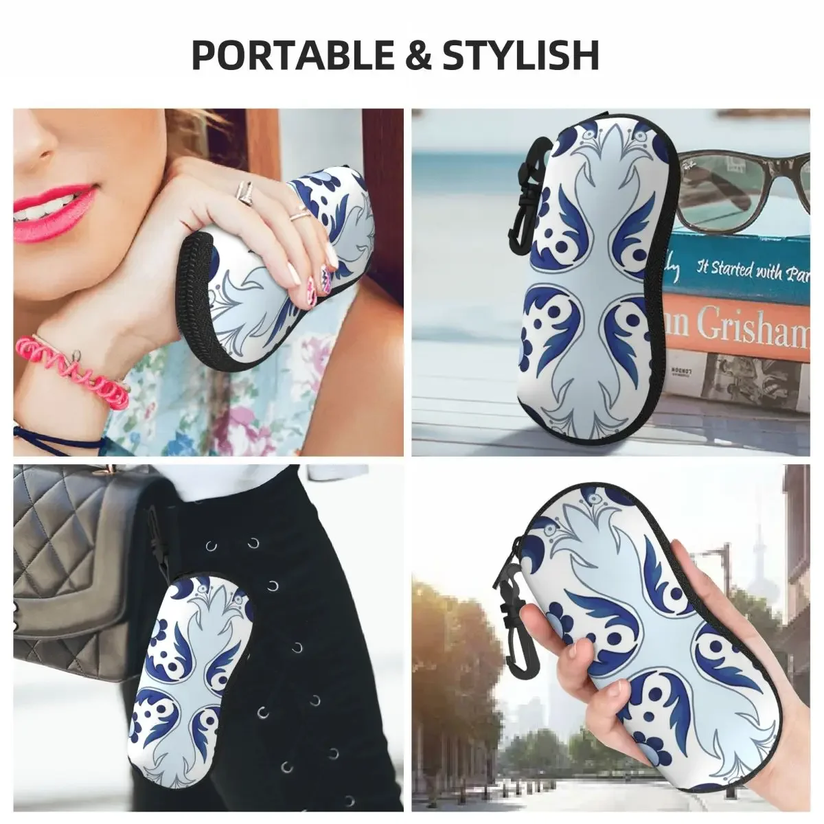 ماجوليكا، الليمون، البلاط السيلياني، الحمضيات، الزهور، البلاط، الصيف شل نظارات حالة النظارات الشمسية مربع النساء الرجال لينة حقيبة نظارات الحقيبة