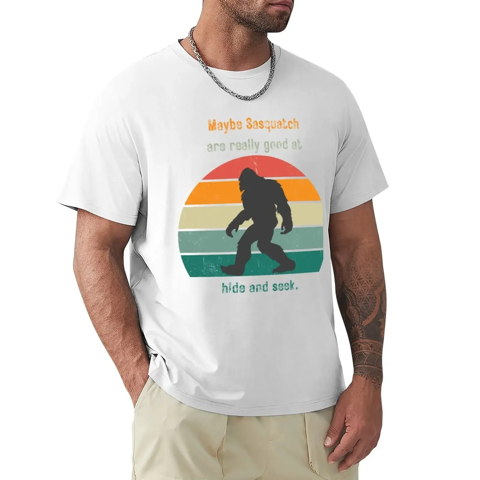 

Bigfoot. Good at hide and seek. cryptids T-Shirt boys whites sports fans men clothes