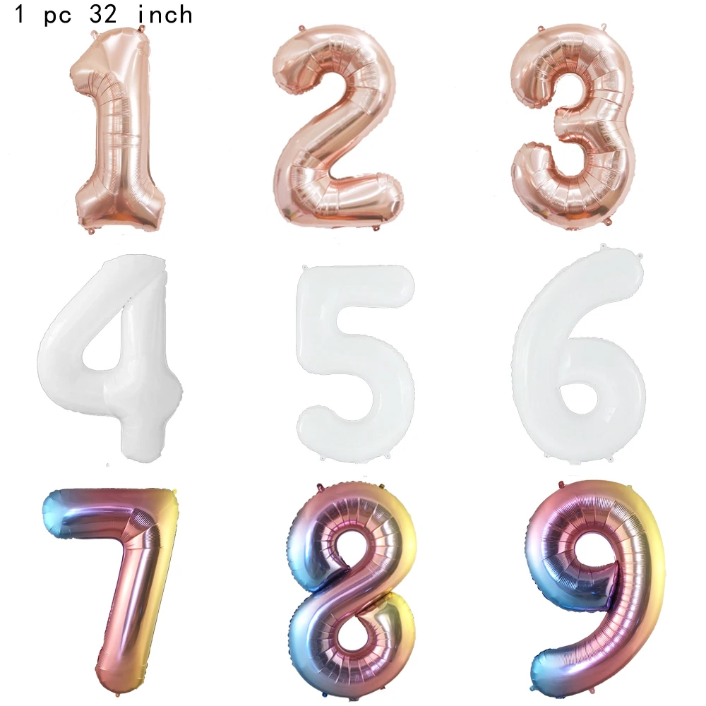 

1pc Gorgeous 32-inch color-changing digital aluminum film balloons Retirement Party Birthday Party Event Self-sealing balloons