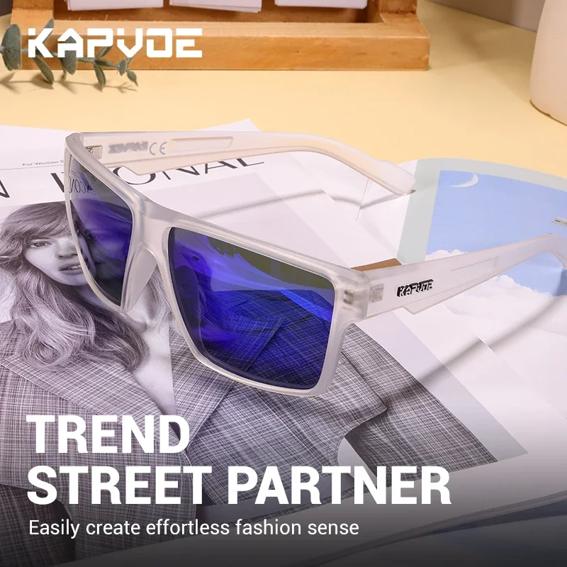 Kapvoe Mode Polarisierte Sonnenbrille Gläser Männer UV400 Sonnenbrille für Frauen Radfahren Angeln Fahren HD Objektiv Outdoor TR90 Brillen