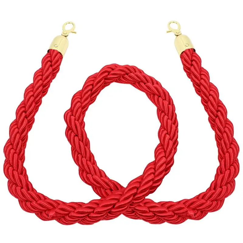 

Stanchion Rope Crowd Control Rope Queue Barrier Rope Cordon Lanyard Guard Bar Lanyard Small Metal Decorative Reusable Rope