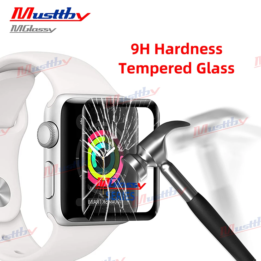 Musttby 5Pc For Apple Watch Series 9 8 7 6 5 4 3 S5 S6 45mm 42mm 44mm Touch Screen Panel LCD Front Outer Glass+OCA Replacement