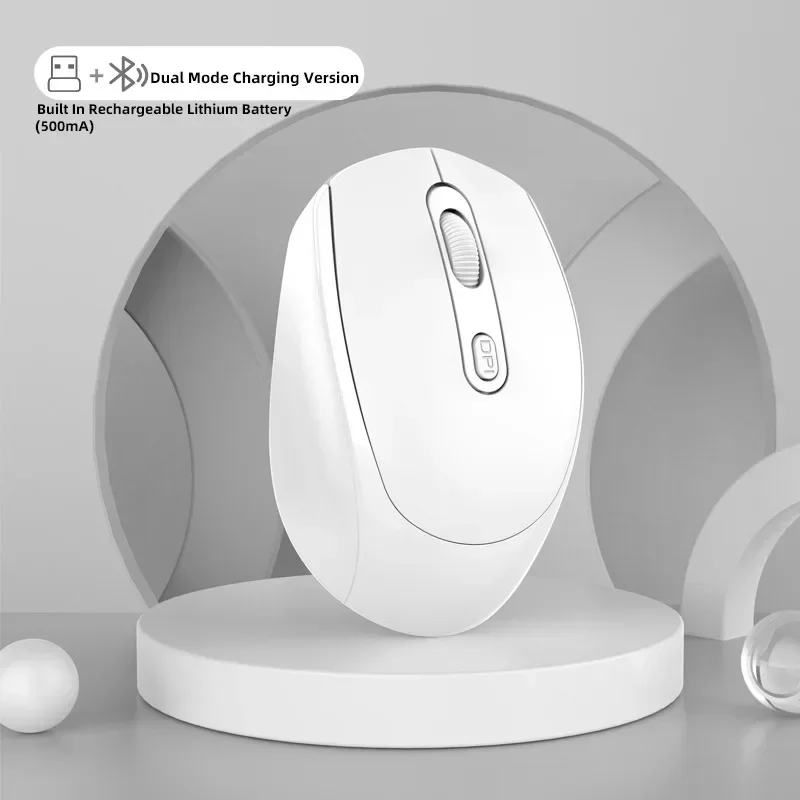 

Wireless Mouse 2.4G Optical Mice Rechargeable Bluetooth-compatible with USB RGB 1600DPI Mouse for Computer Laptop PC Mute Mouse