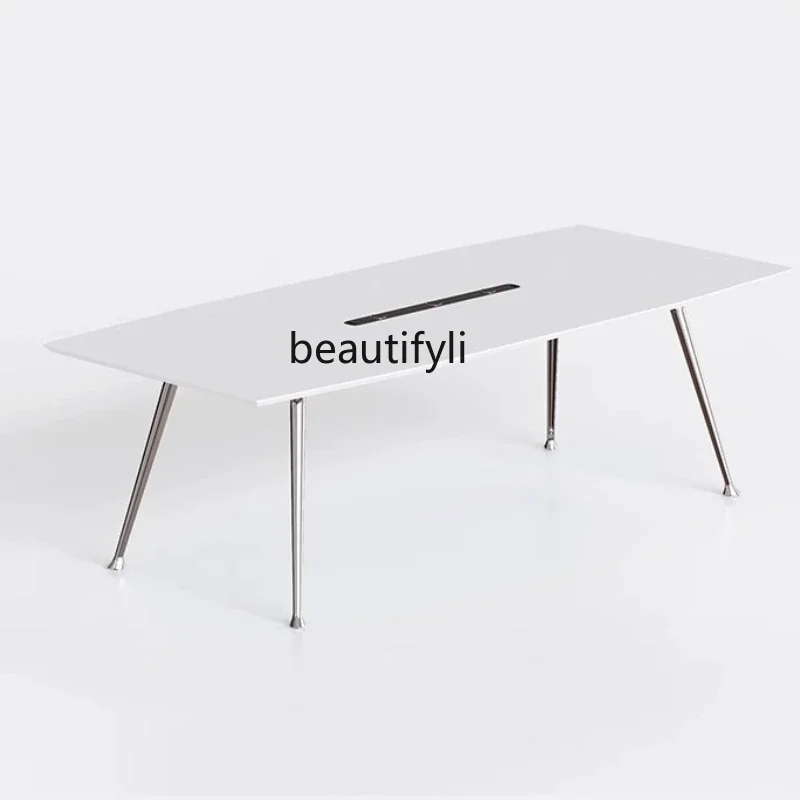 Conference long table Simple modern small office Conference room long negotiation table Office furniture