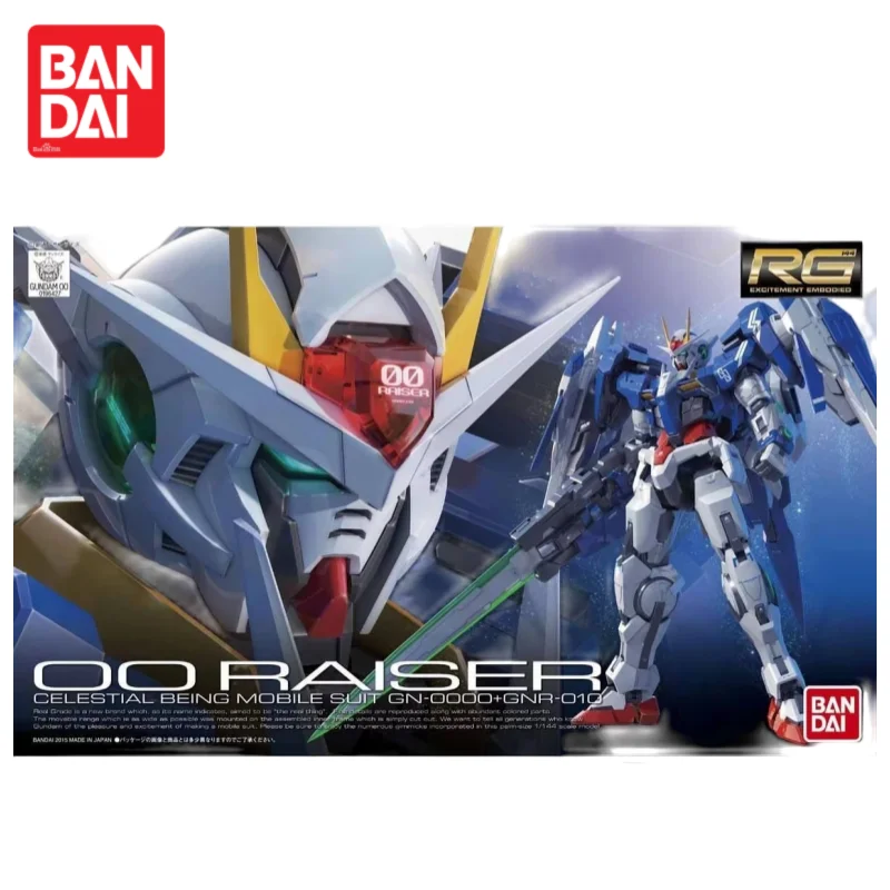 

В наличии оригинальная модель Bandai Rg 18 1/144 Gundam 00 00R 00 Raiser Elevation Mechanism, пластиковая модель, крутой подарок, фигурка воина Mecha