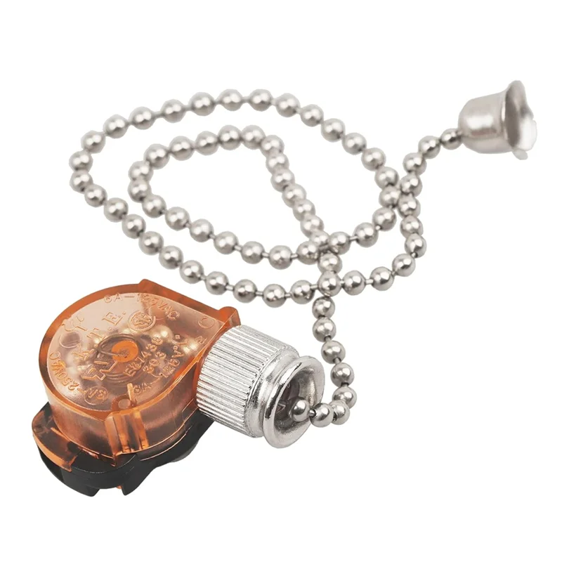 

AT43-2 Units Ceiling Fan Light Pull Chain Controls, E87438, 6 Amp 125 Volt With 11" Beaded Chains