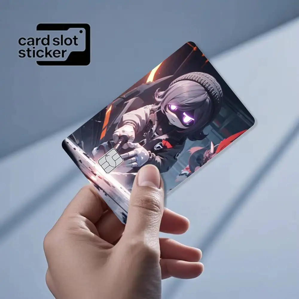 Cartoon Murder Drones Uzi N  Credit Card HD Stickers Small Chip Waterproof Sticker Game Card Decal Gift