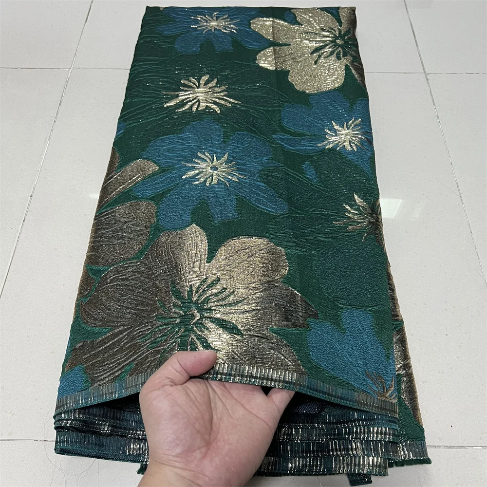 

2025 African Nigerian High-Quality Tulle Lace Fabric Jacquard Organza Embroidery Guipure for Party Prom Dress 5Yard YXZ179