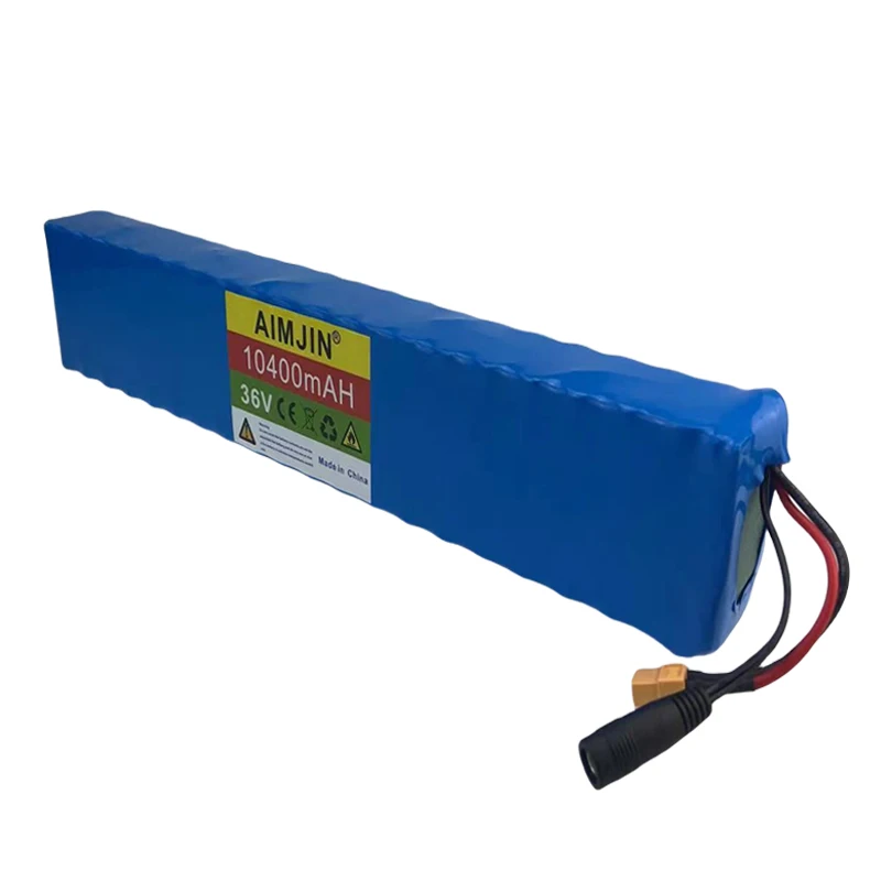 2024 New 10S4P 36V 10400mAh Electric Scooter Lithium-ion Battery 18650 Rechargeable Battery Pack Built-in BMS