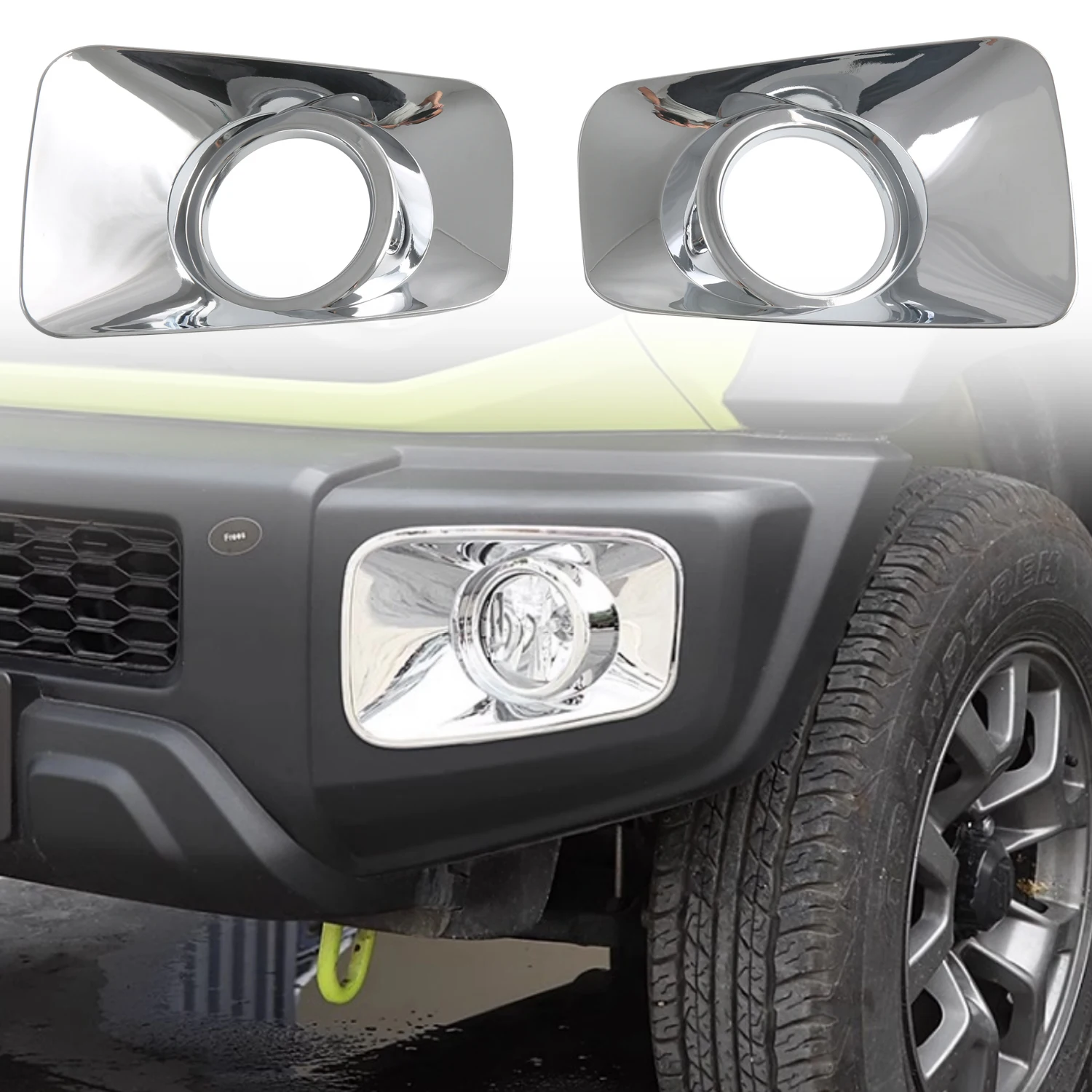 

For Suzuki Jimny 2019-2025 ABS Front & Rear Fog Light Frame Trim Stickers Car Accessories 2 Pieces