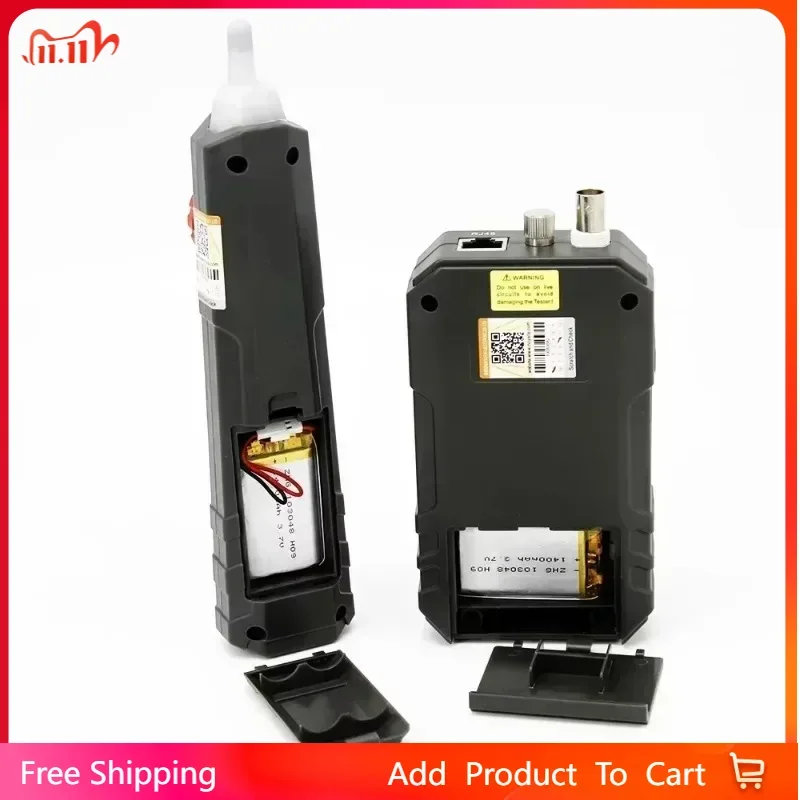 Doble 11 promoción ZHOUCE NF-858C probador de Cable de red portátil Cat 5 Cat 6 RJ11 BNC buscador de Cable longitud del Cable de medición y Br
