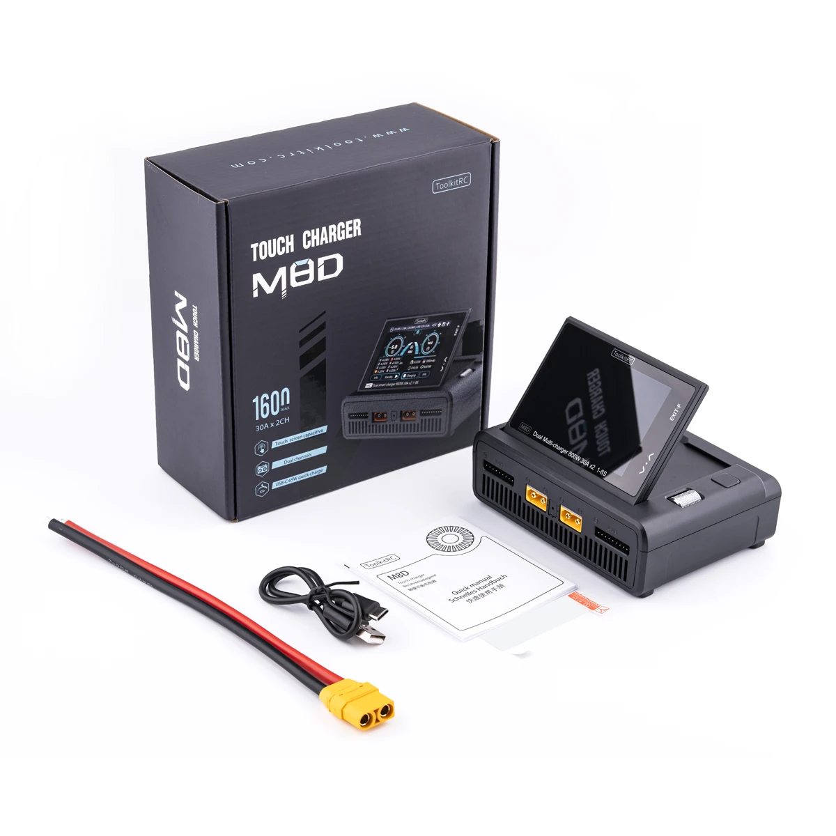 Best-Selling ToolkitRC M8D 7S 8S High-Power Dual-Channel Unmanned Aerial Vehicle Lipo Battery 800W 30A FPV Balanced Charger RC