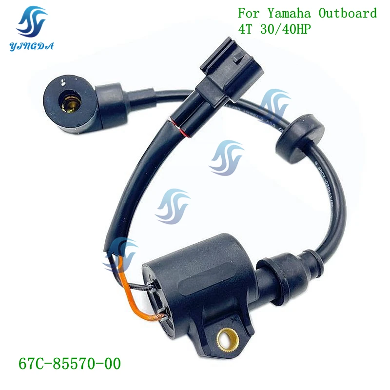 67C-85570-00 Ignition Coil Assy for Yamaha Outboard Motor F 30hp 40hp 4 Stroke Boat Engine Parts