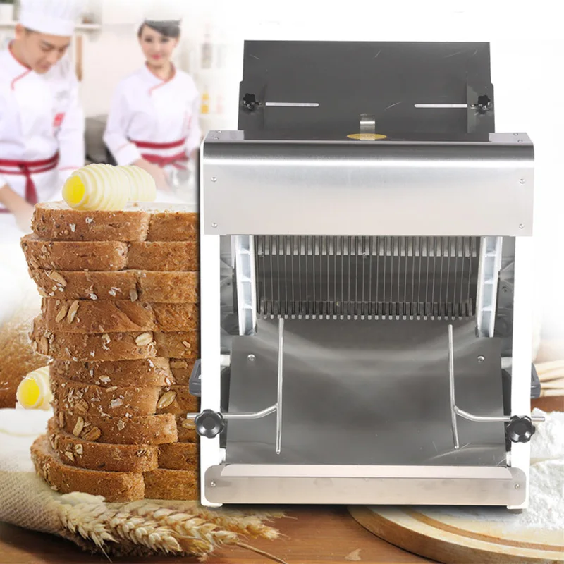 Commercial Bread Slicing Machine Toaste Slicer Stainless Steel Electric Multi-function Cutting Machine Professional Slicer