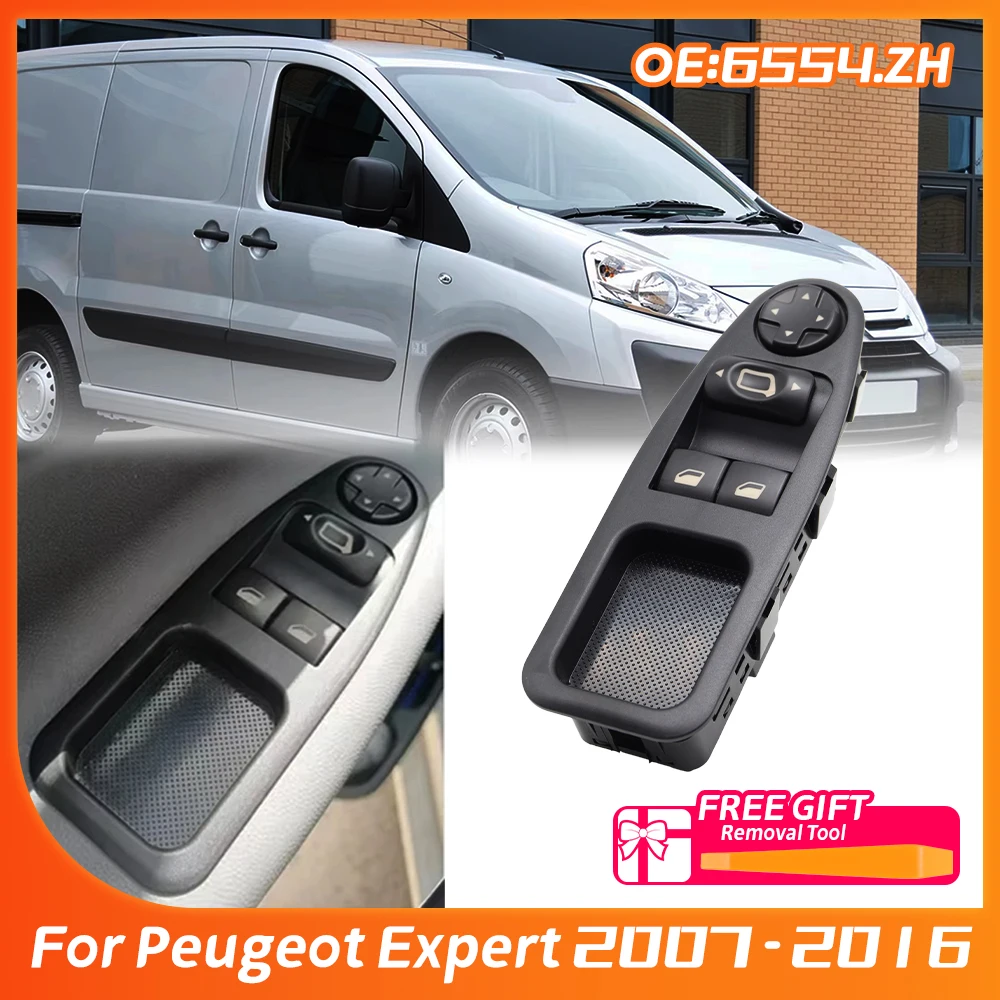 6554.ZH Car Window Regulator Switch for Citroen Dispatch Jumpy for Peugeot Expert 2007 - 2016