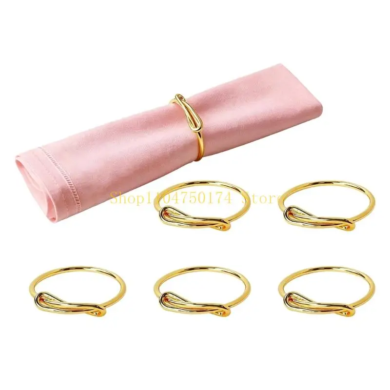 6Pcs Gold Metal Napkin Holders For Event Reception spread Table Arrangement Top Sale