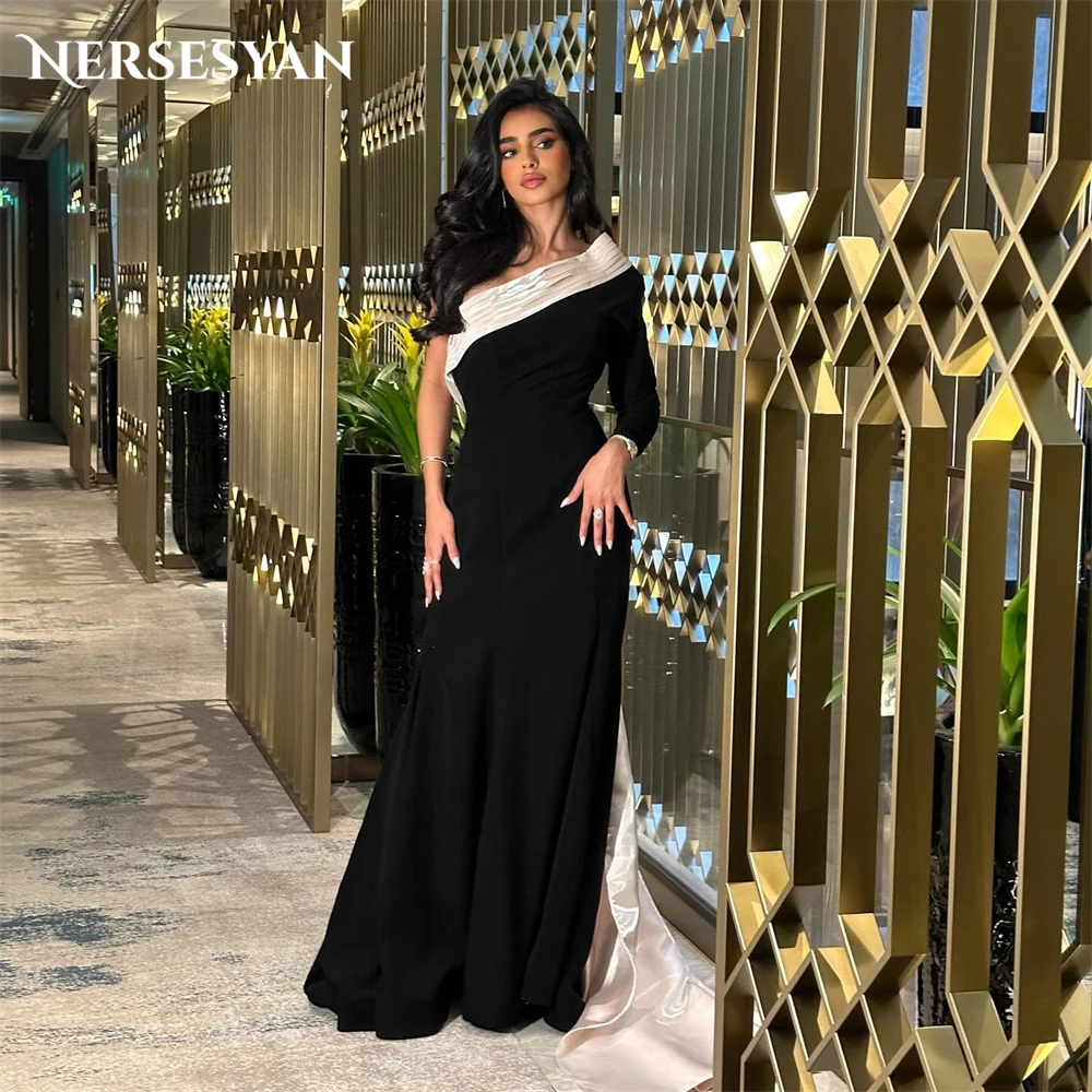 

Nersesyan Elegant Mermaid Formal Evening Dresses One Shoulder Beading Glitter Pleats Train فساتين للمناسبات الرسمية Party Gowns