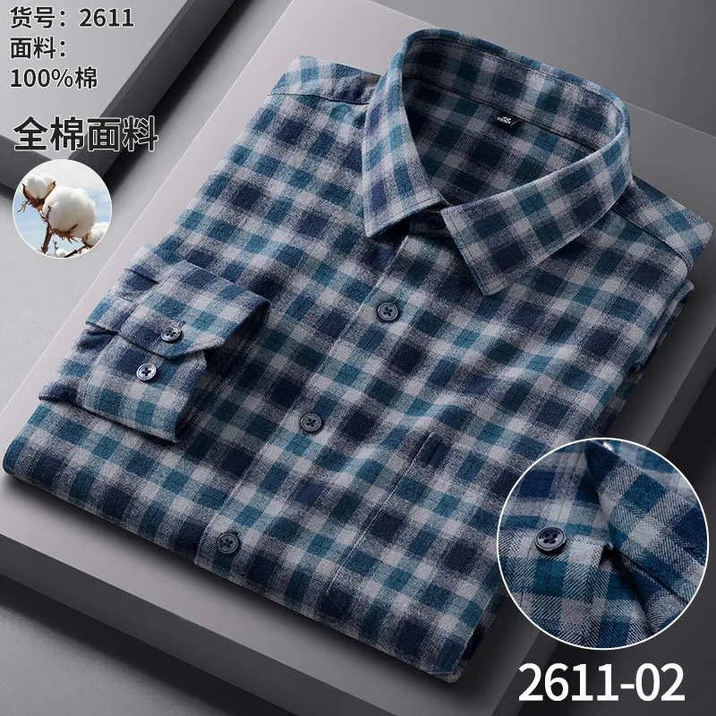 Men's Plaid Flannel Shirts Long Sleeve Button Down Casual Multi-color Checkered Shirt