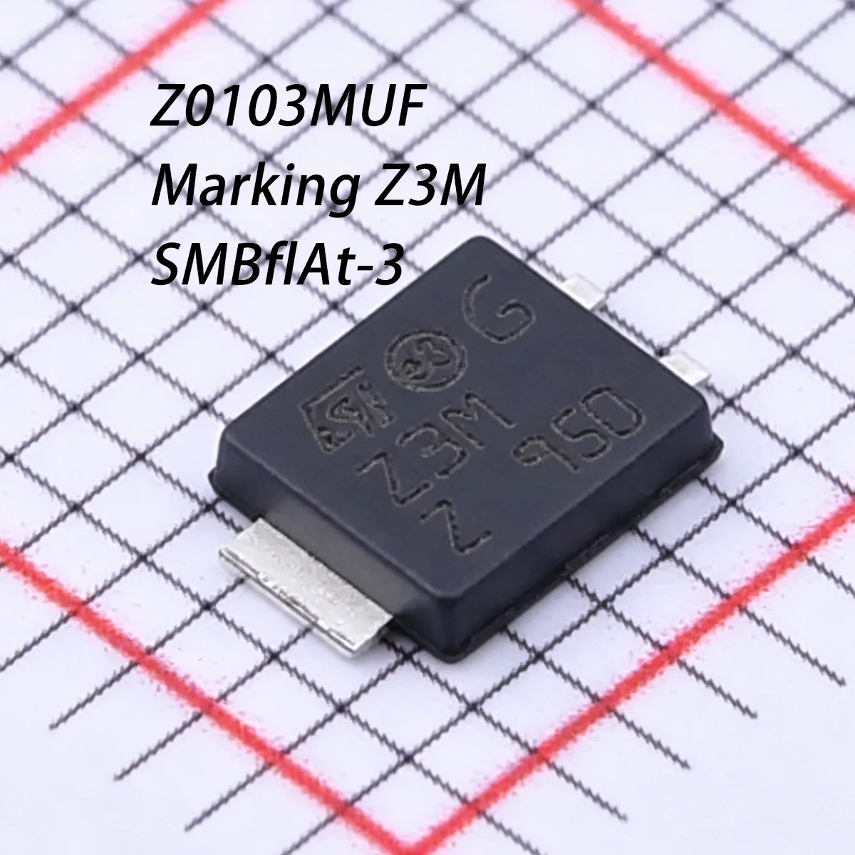 20PCS Z0103MUF Marca Z3M SMBflAt-3 1A 1W 7mA 600V 3mA 1.3V 8A@50Hz NUEVO Tiristor Original Estándar 1A Triacs