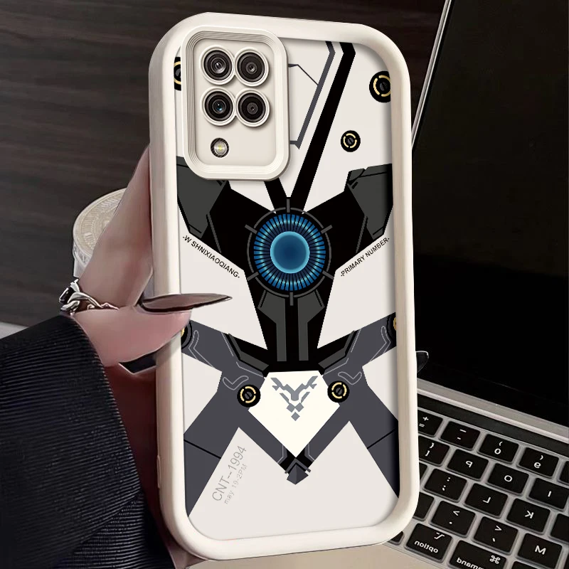 Mechanical Armor Painted Phone Case For Samsung Galaxy A12 M12 F12 A22 M22 F22 M32 Silicone Anti Drop Soft Cover Funda