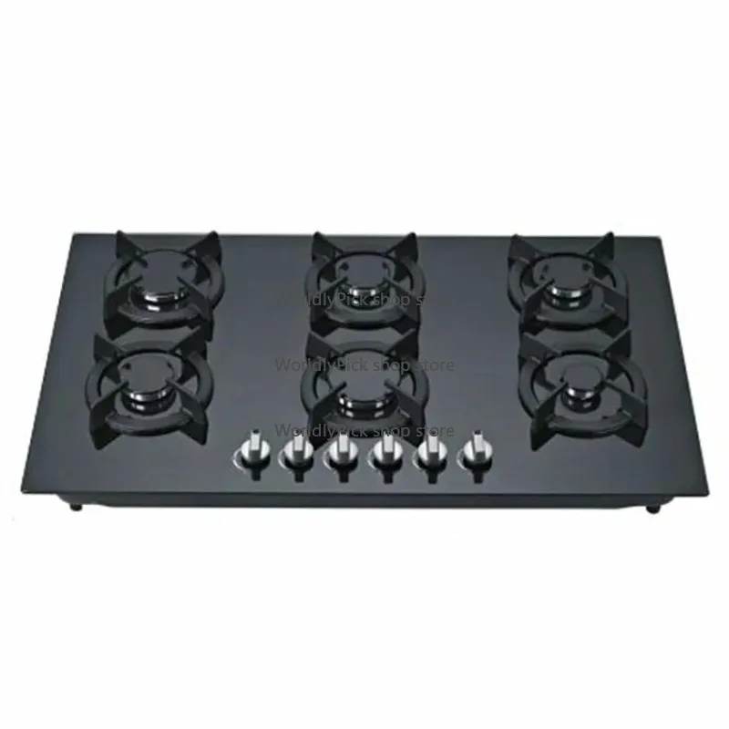 

High Quality for Home Kitchen Appliances Tempered Glass Stove 6 burner