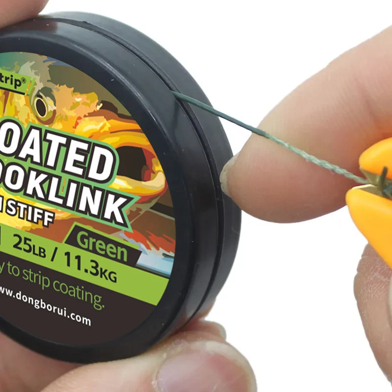 1PC 5m Carp Fishing Line Hook Link Carp Coated Hooklink Braid Line for Hair Rig 15IB 25IB 35IB Carp Coarse Fishing Tackle