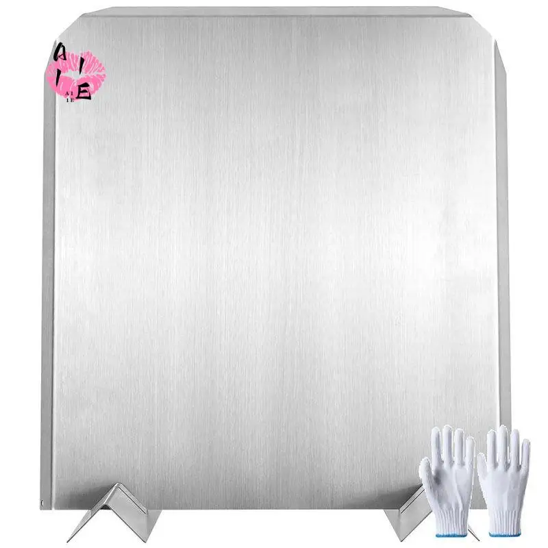 A11E-Fireplace Heat Reflector, Fireplace Back Plates, Adjustable Installation Heat-Resistant Material For Wall Protection