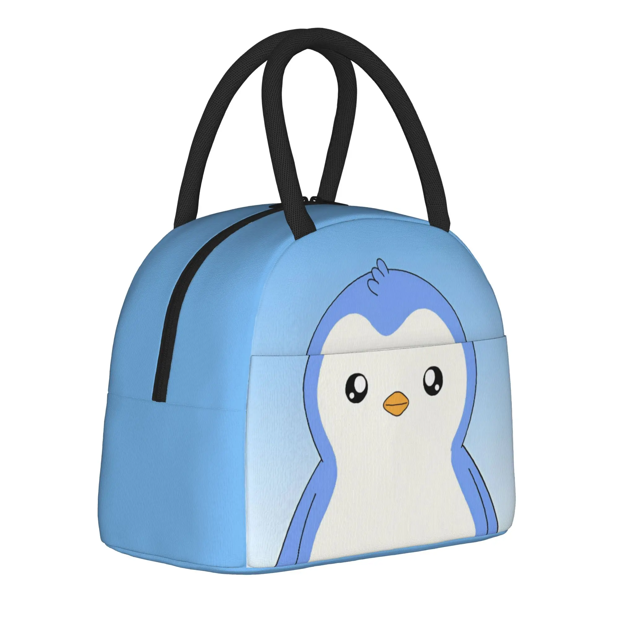CUTE  P-Pudgy Penguin Insulated Lunch Bags Portable  Meal Container Thermal Bag Tote Lunch Box Office  Outdoor Food Bag