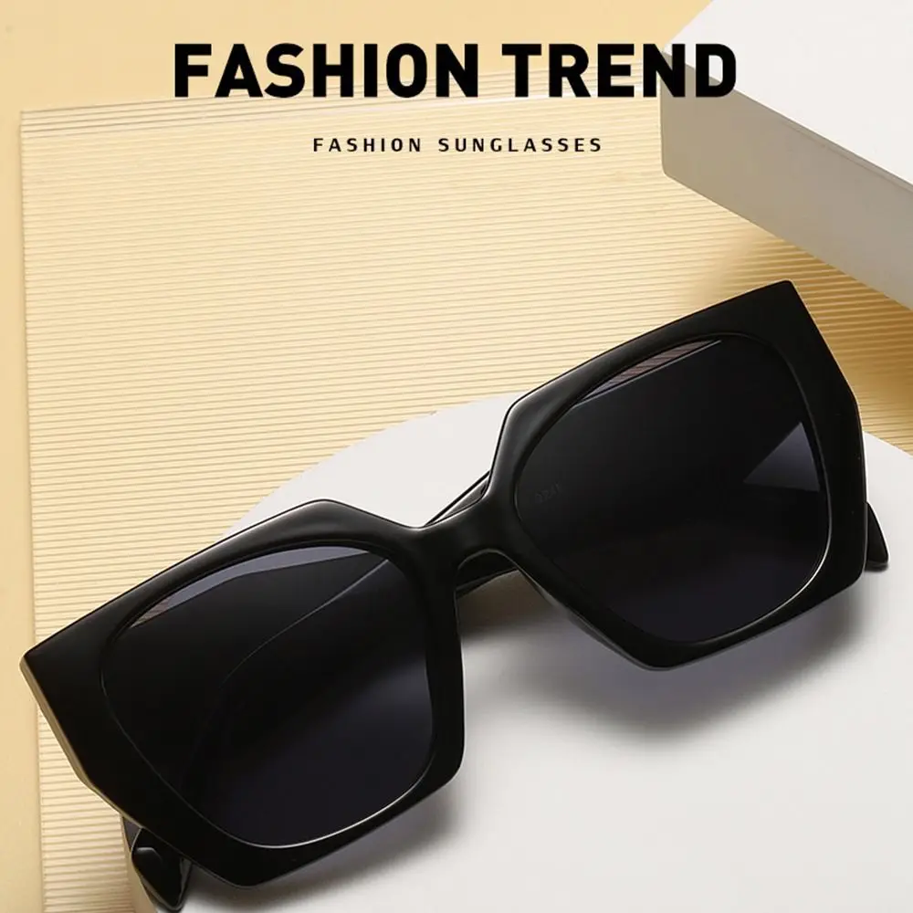 Trendy Oversized Cat Eye Sunglasses Vintage Retro Irregular Shades UV400 Protection Square Sun Glasses for Women & Men