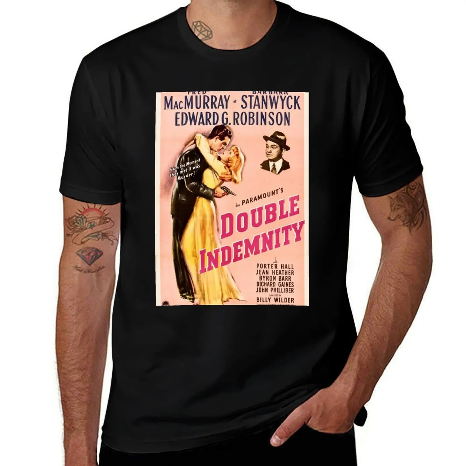 

Double Idemnity - vintage film T-Shirt Urban Style Casual Short Sleeve Top