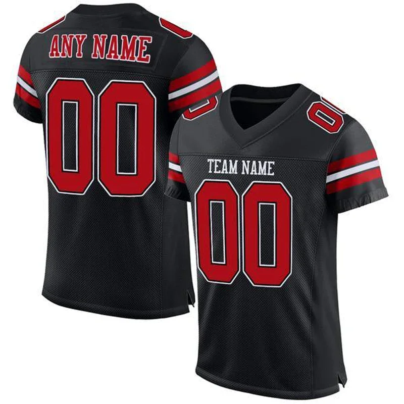 Customized Football for Men Jersey Personlized Sew Team Football Game Short Sleeves Athletic Tee Shirts Unisex