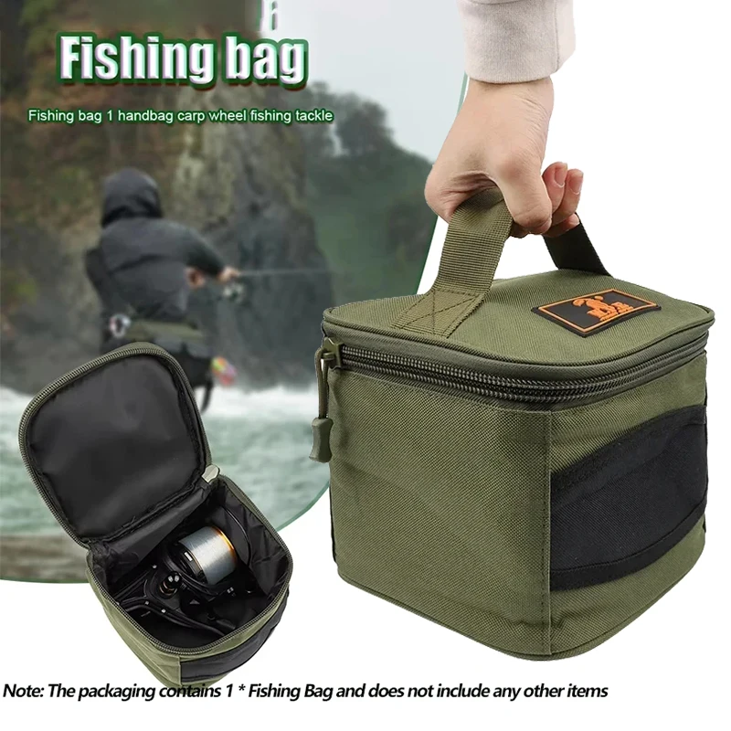 Flash Sale! Universal Fishing Accessories Reel Bag Green Durable Storage Oxford fabric Portable Tackle Pouch 1PCS